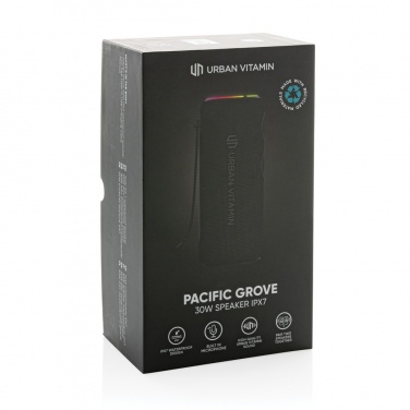 Logotrade promotional item image of: Urban Vitamin Pacific Grove RCS rplastic 30W speaker IPX7